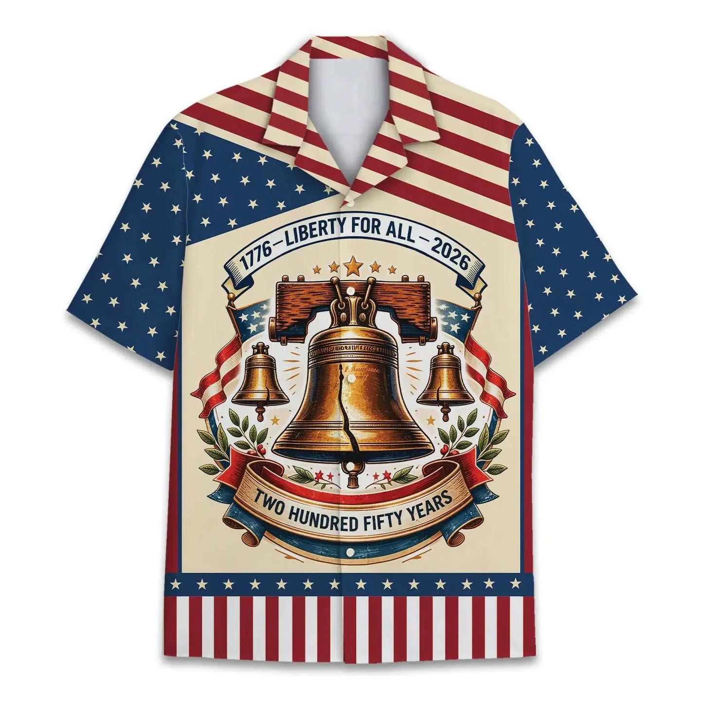 250 Years of Freedom Hawaiian Shirt Patriotic Eagle 4th of July Aloha Top
