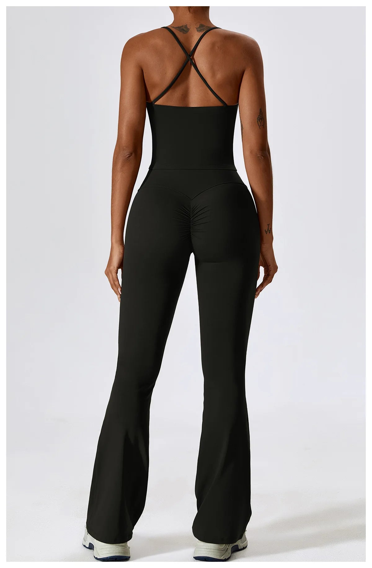 Sage Green Long Sleeve Crop Top & Flare Leggings Set