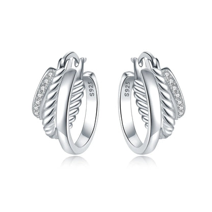 925 Sterling Silver Hoop Earrings – Minimalist Layered Huggie Earrings for Women