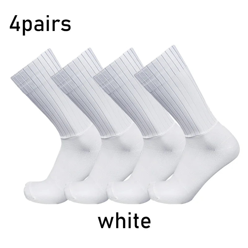 4 Pairs Crew Socks Set – Breathable Cotton Athletic Casual Socks