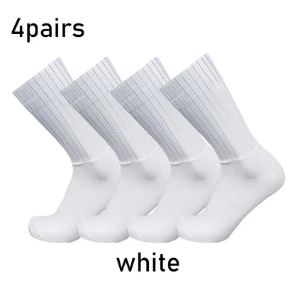 4 Pairs Crew Socks Set – Breathable Cotton Athletic Casual Socks
