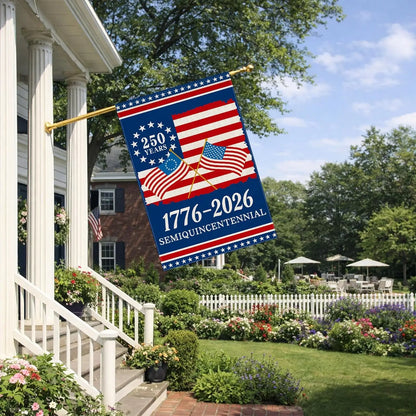 250th Anniversary America Garden Flag, 1776-2026 USA 250 Years Banner 4th of July Patriotic