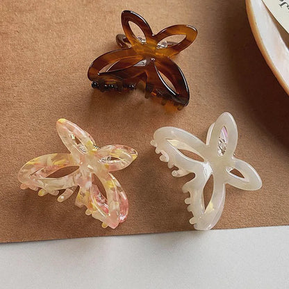 Mini Butterfly Hair Claw Clips – Cute Acrylic Floral Jaw Clips for Women & Girls
