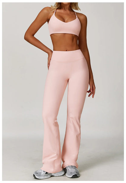 Women's Tracksuits 2 Pieces Sports Set Women Tracksuit Running Workout Sport Suit Gym Sportswear Long Sleeve Bra Clothing