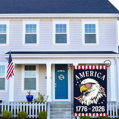 1776-2026 Semiquincentennial Garden Flag, Vintage Machine Washable 250th Theme America American Garden Flag
