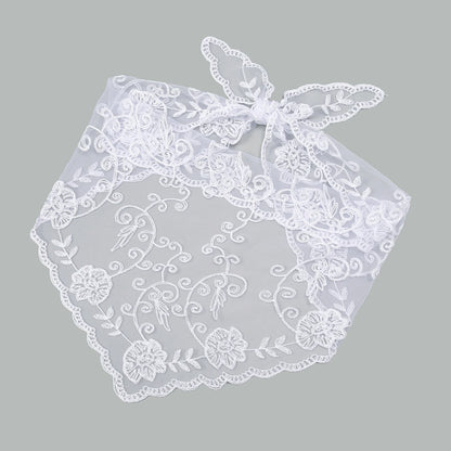 Fashion Ins Lace Hair Scarf Women Retro Triangle Hair Bands Vintage Triangular Headscarf Girls Elegant Headwear Hair Accessories