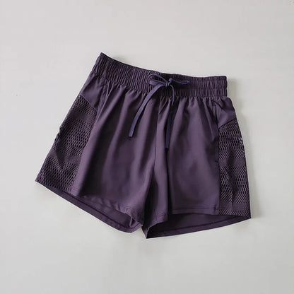 Women’s Quick Dry Running Shorts – Lightweight Athletic Workout Shorts with Mesh Panels for Fitness & Yoga