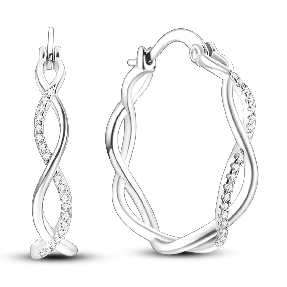 925 Sterling Silver Hoop Earrings – Minimalist Layered Huggie Earrings for Women