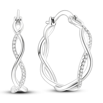 925 Sterling Silver Hoop Earrings – Minimalist Layered Huggie Earrings for Women