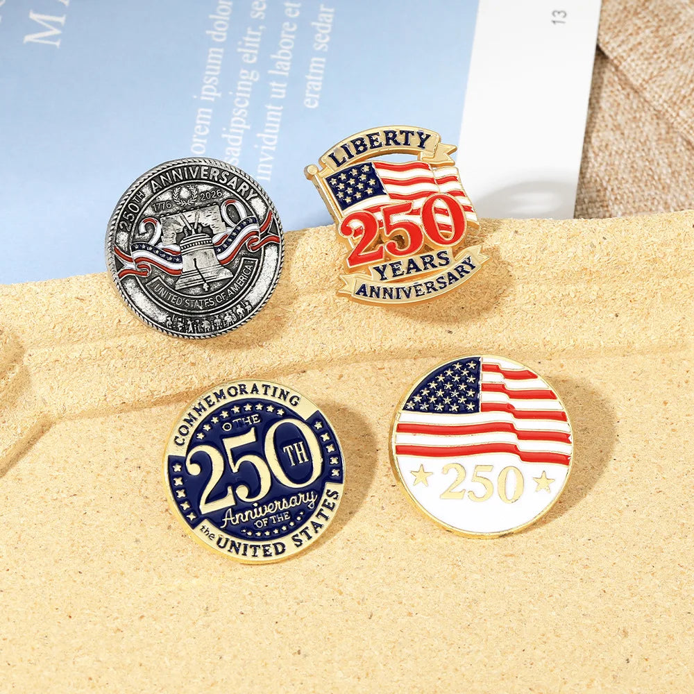 Limited Edition Patriot Pin – American Independence 250 Years Commemorative Enamel Brooch Badge Gift
