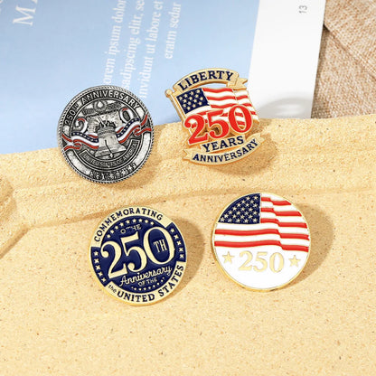 Limited Edition Patriot Pin – American Independence 250 Years Commemorative Enamel Brooch Badge Gift