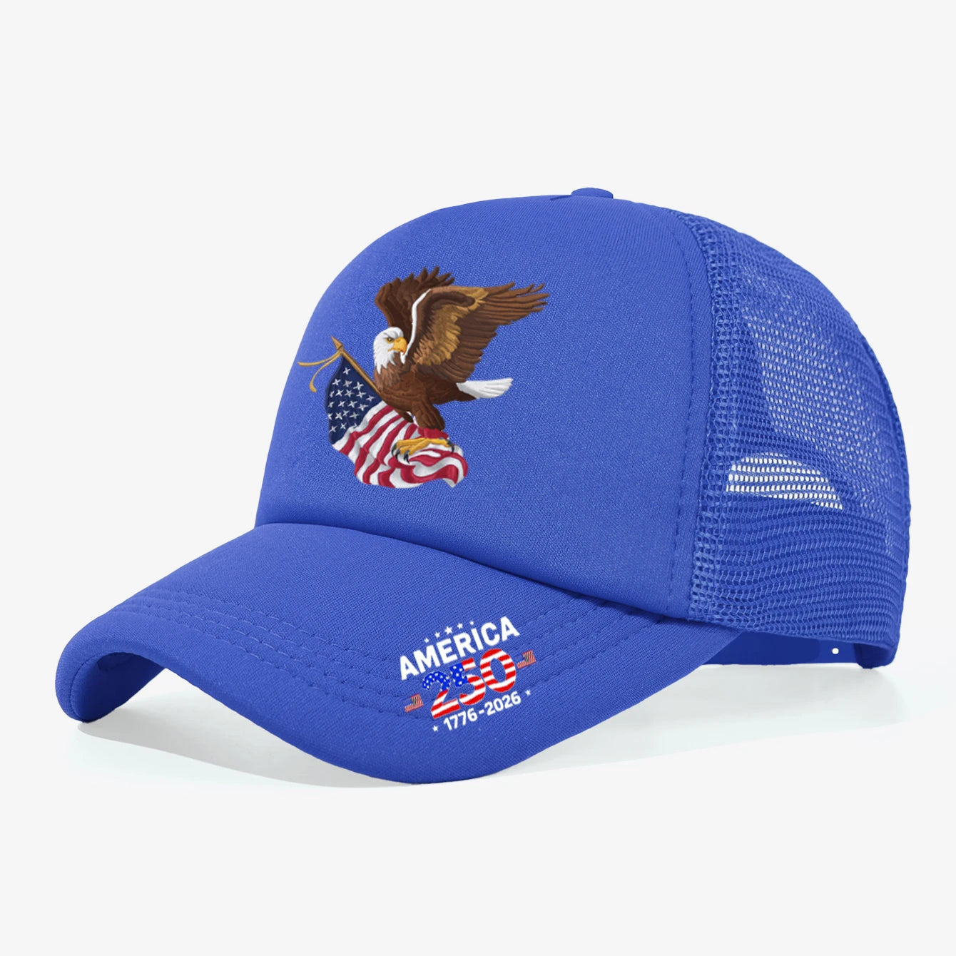 USA Eagle Print Trucker Hat – Adjustable Patriotic Baseball Cap