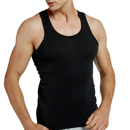 Tank Tops Men 2026 Summer 100% Cotton Cool Fitness Vest Sleeveless Tops Gym Slim Colorful Casual Undershirt
