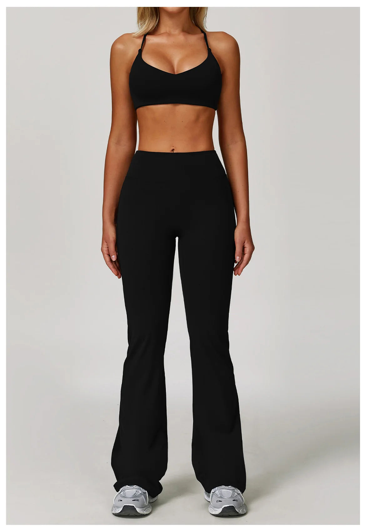 Women's Tracksuits 2 Pieces Sports Set Women Tracksuit Running Workout Sport Suit Gym Sportswear Long Sleeve Bra Clothing