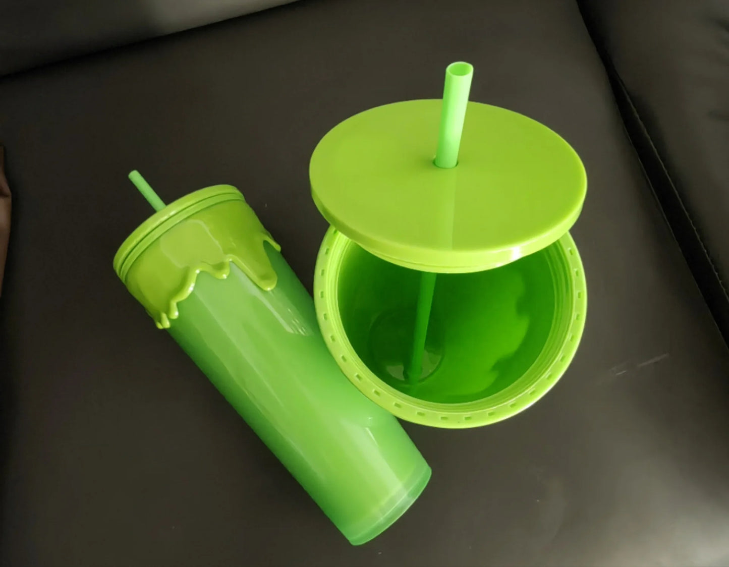 24oz Double Wall Lava Tumbler Cup Magma Style Reusable Drink Cup with Straw