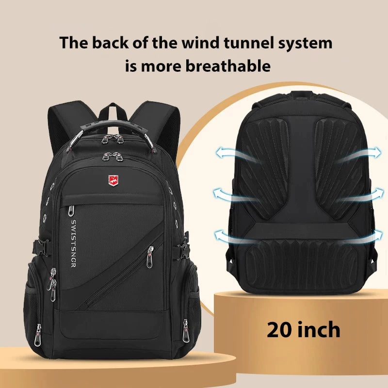 SWISSTSNGR Waterproof Backpack – Casual Laptop & College Bag