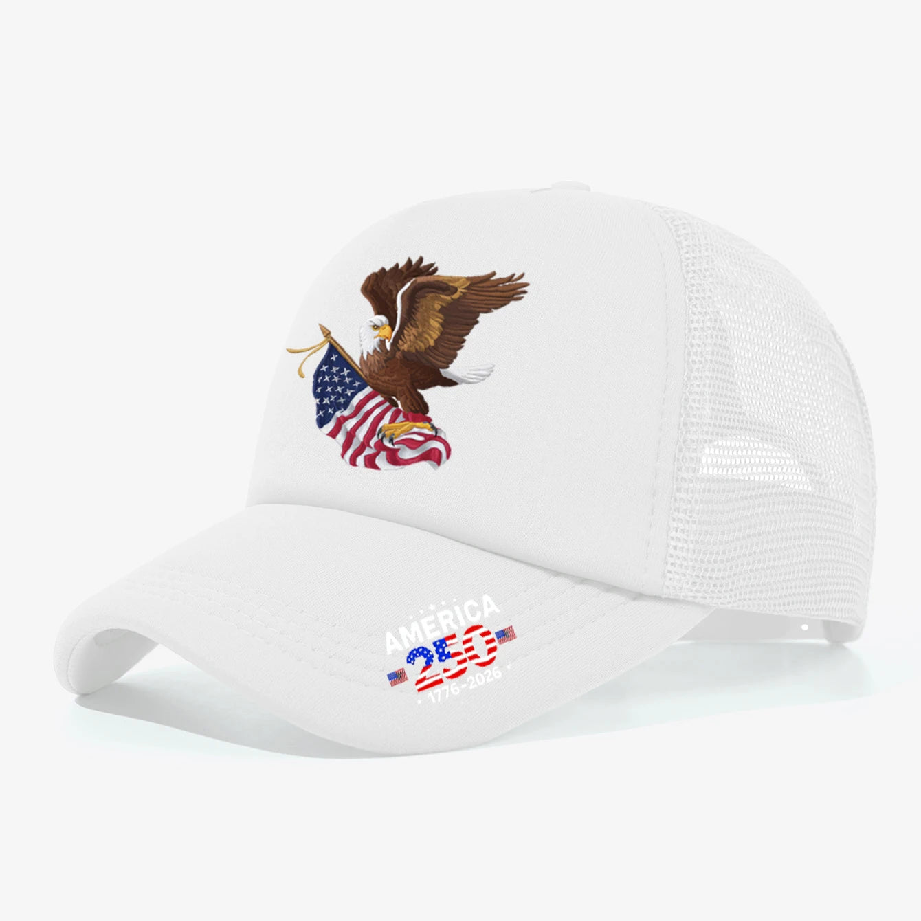 USA Eagle Print Trucker Hat – Adjustable Patriotic Baseball Cap