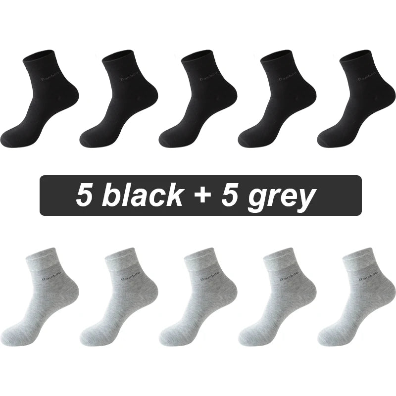 Bamboo Fiber Crew Socks – Soft Breathable Casual Dress Socks for Men & Women