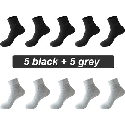 Bamboo Fiber Crew Socks – Soft Breathable Casual Dress Socks for Men & Women