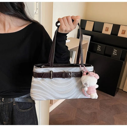 Plaid Shoulder Handbag – Cute Vintage Y2K Tote Purse for Women