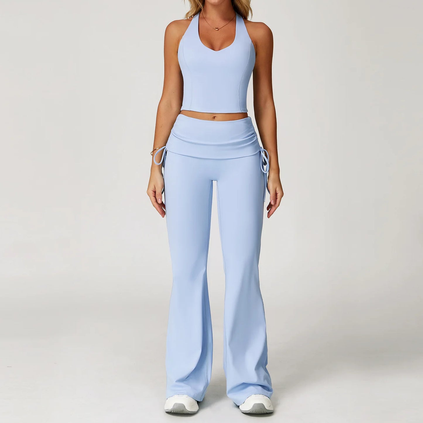 Women Yoga Set 2 Piece Workout Outfit High Waist Leggings Sports Bra Gym Wear