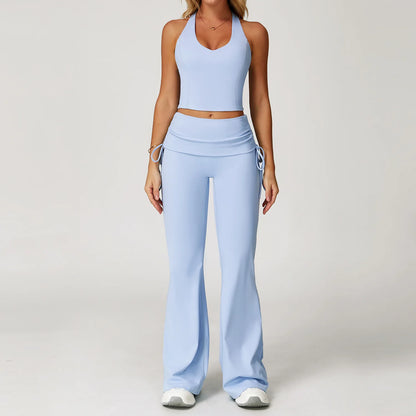 Women Yoga Set 2 Piece Workout Outfit High Waist Leggings Sports Bra Gym Wear