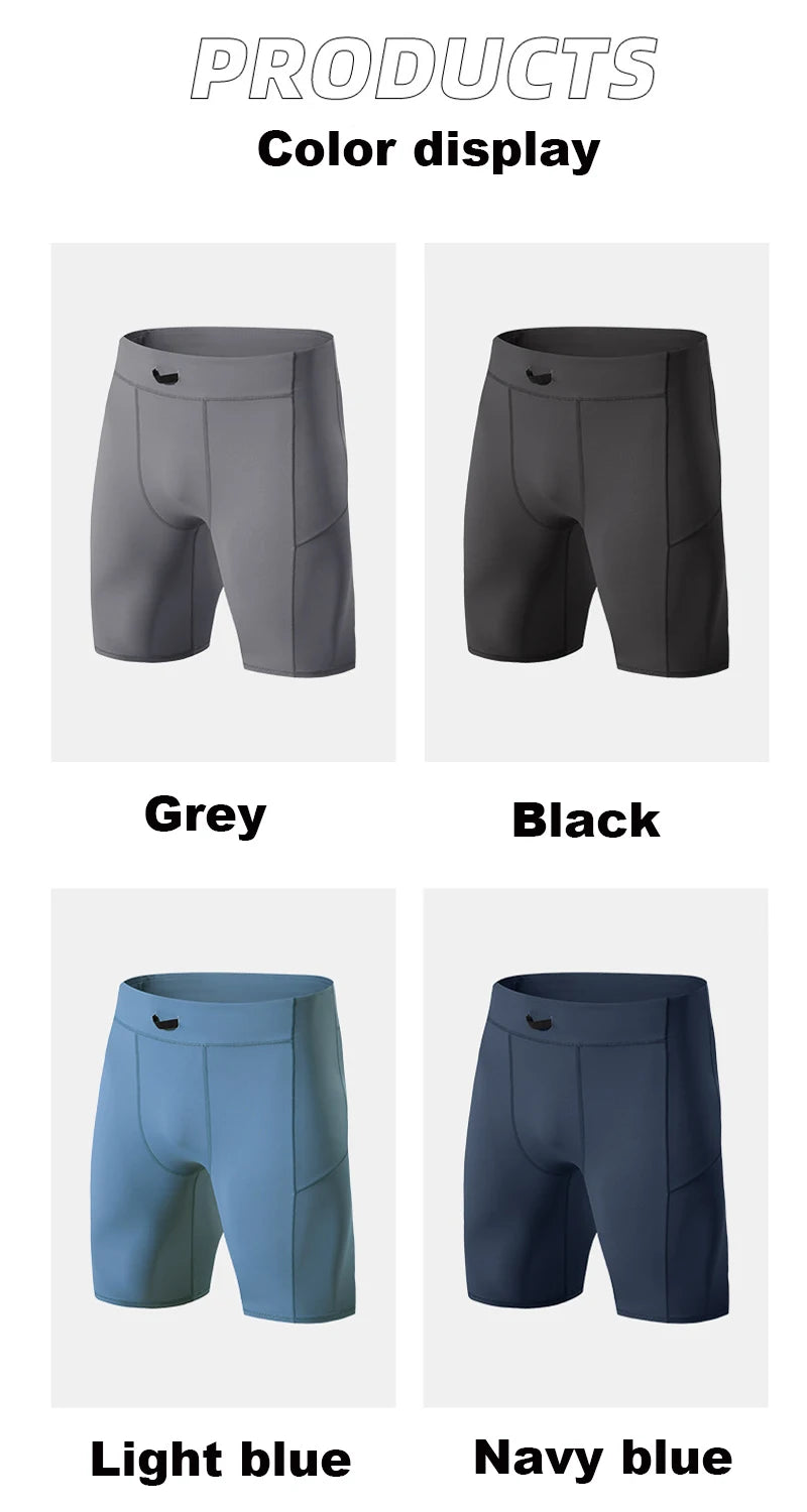 Men’s Compression Cycling Shorts – High Stretch Athletic Running Shorts for Gym & Training