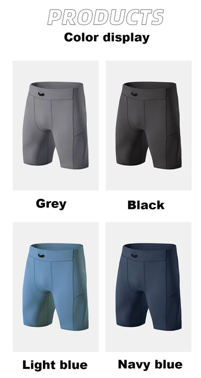 Men’s Compression Cycling Shorts – High Stretch Athletic Running Shorts for Gym & Training