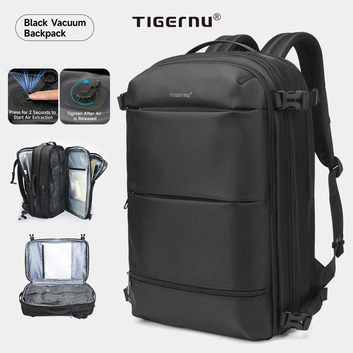 TIGERNU Large Capacity Travel Backpack – Airline Approved Laptop Bag