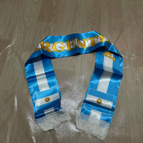 Argentina World Cup 2026 Fan Scarf | Double-Sided Satin Flag Scarf