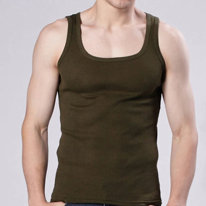 Men’s Ribbed Tank Top – Sleeveless Cotton Gym Shirt Casual Fitness Undershirt for Summer
