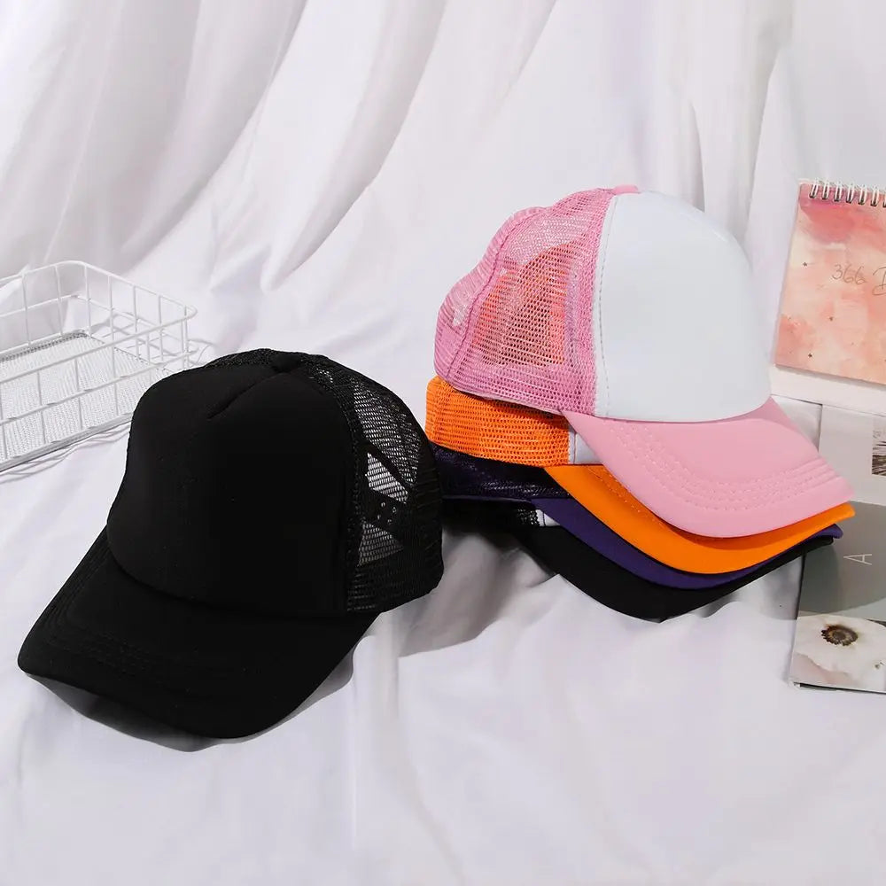 Blank Trucker Hat – Adjustable Mesh Baseball Cap for Men & Women