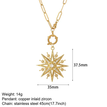 Gold Charm Pendant Necklace Collection – Celestial Eye Heart Sun Moon Layered Necklaces for Women