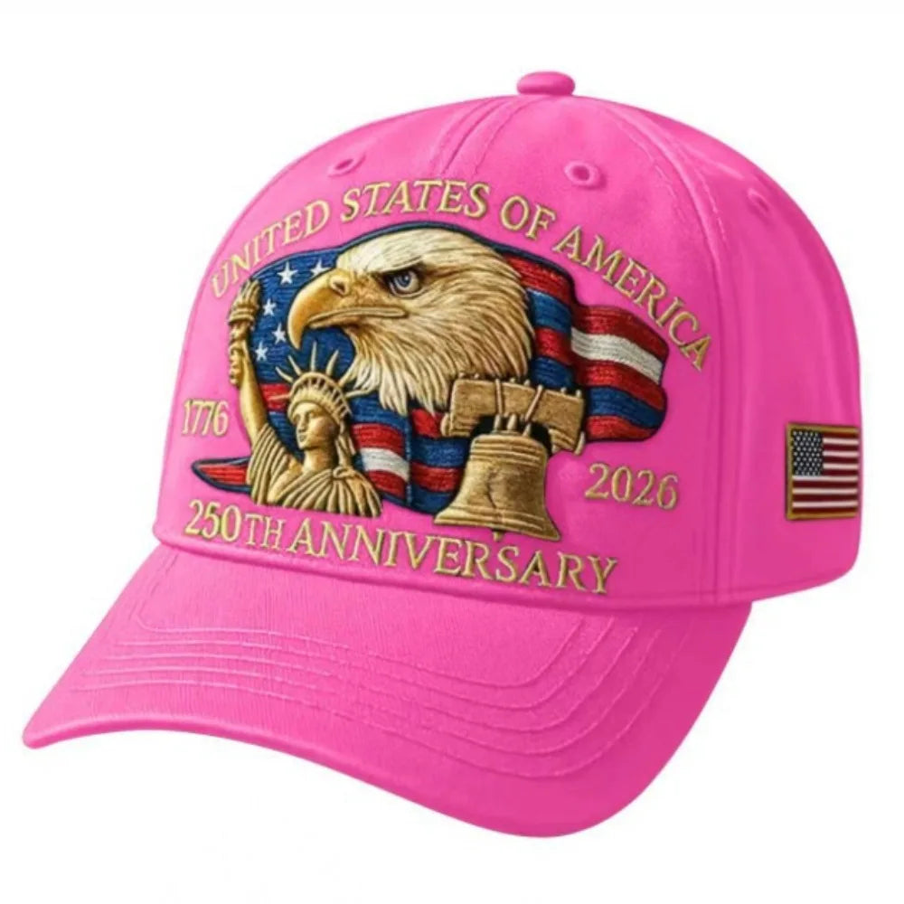 USA 250th Anniversary Eagle Print Baseball Cap