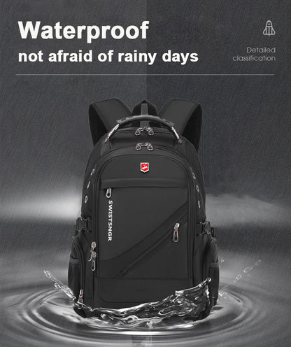 SWISSTSNGR Waterproof Backpack – Casual Laptop & College Bag