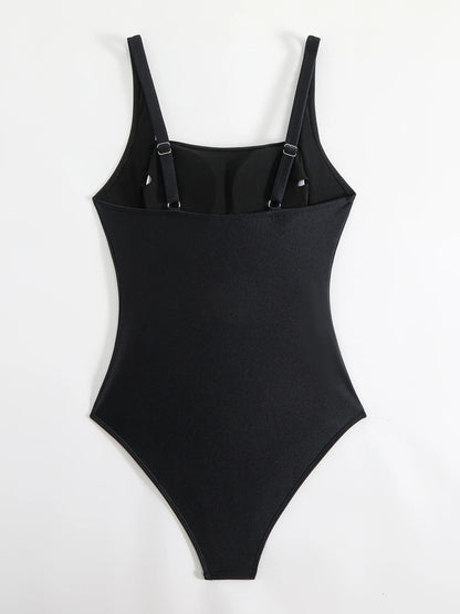 Pleated One Piece Swimsuit Women Push Up Monokini Plus Size Summer Beachwear