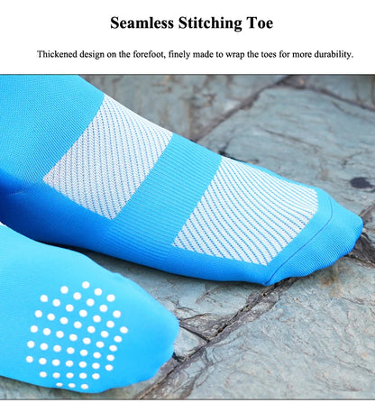 Anti Slip Grip Sports Socks – Athletic Crew Socks for Soccer & Training