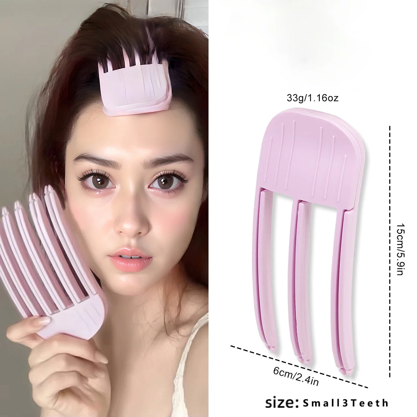Mini Bangs Hair Claw Clip – Cute Korean Front Hair Roller Clip for Women