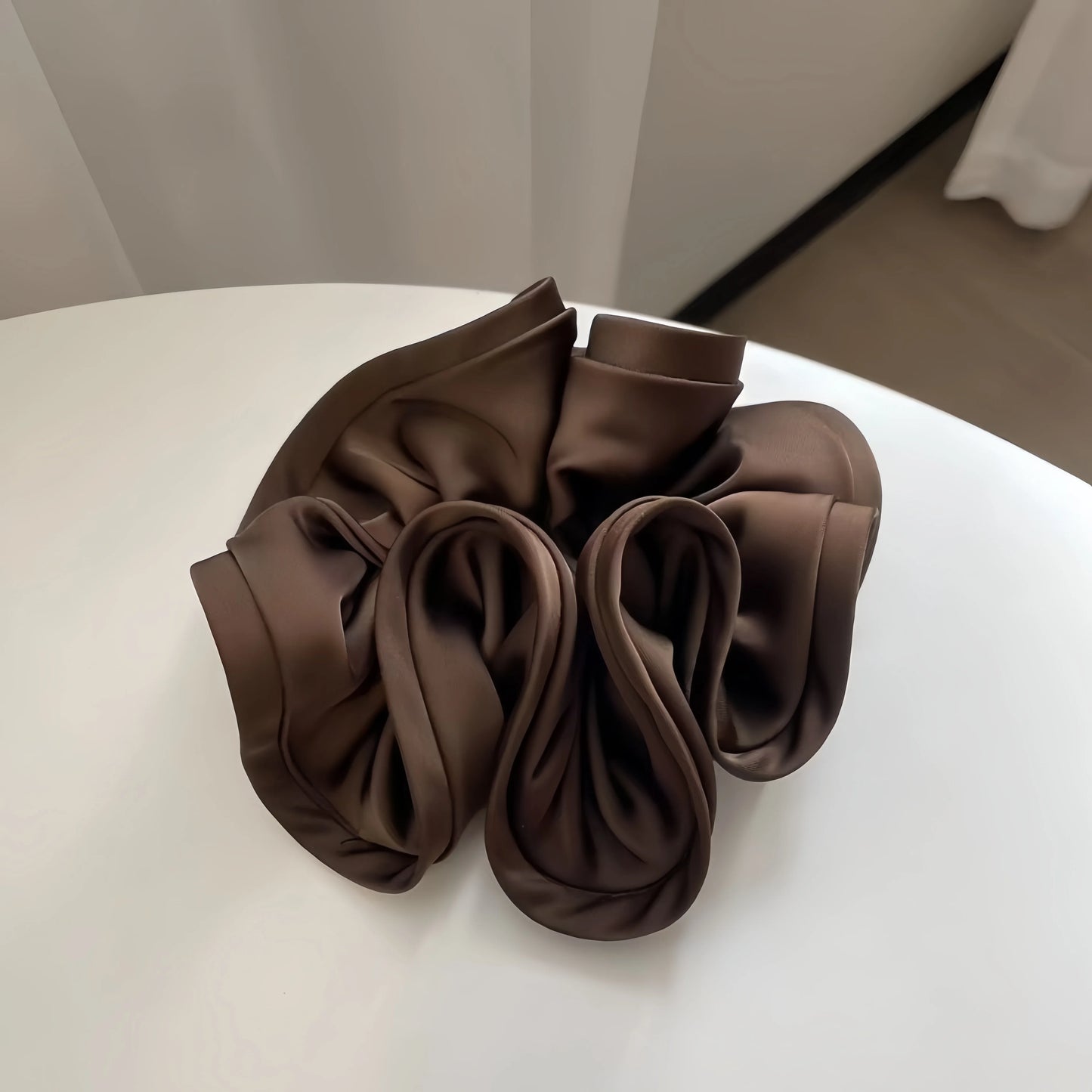 Oversized Satin Scrunchies – Large Soft Hair Ties for Women