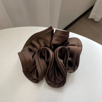 Oversized Satin Scrunchies – Large Soft Hair Ties for Women