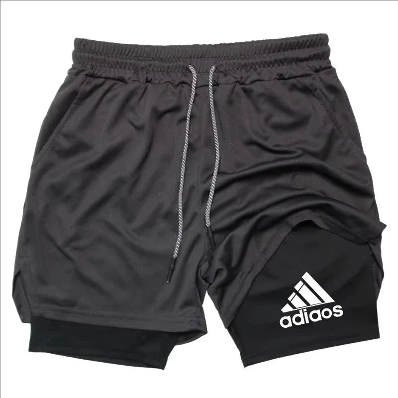 Men’s 2 in 1 Athletic Shorts – Compression Running Gym Shorts Quick Dry Sportswear for Men