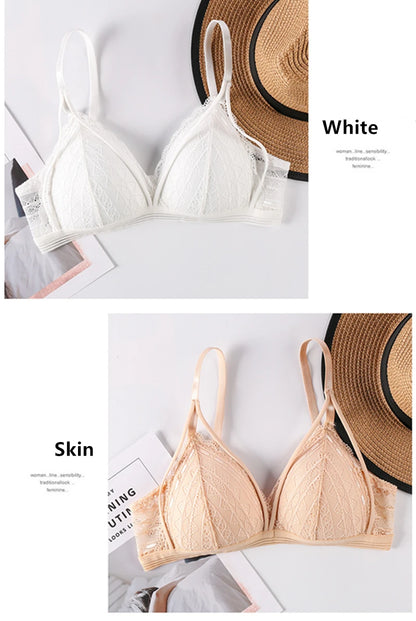 Sexy Lace Bralette for Women – Soft Wireless Push Up Bra
