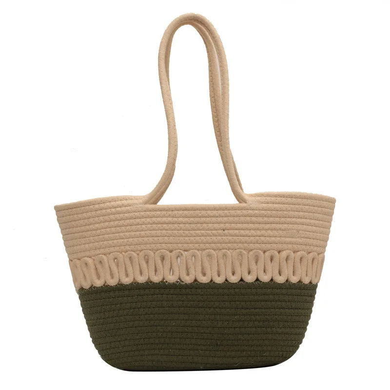 Shoulder Bag Summer Woven Bag Tote Bag Large Capacity Straw Bag for Summer Beach Holidays Women's Beach Bag Flower, Summer 2026