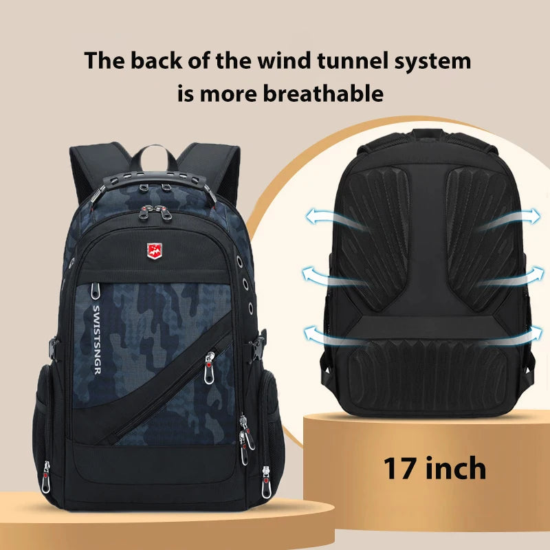 SWISSTSNGR Waterproof Backpack – Casual Laptop & College Bag