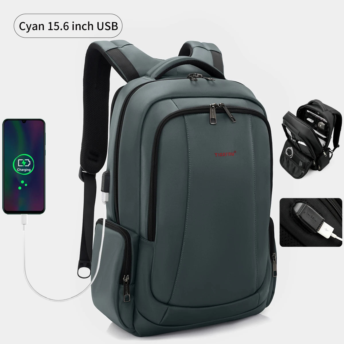 TIGERNU Laptop Backpack for Men – Waterproof Business Travel Backpack