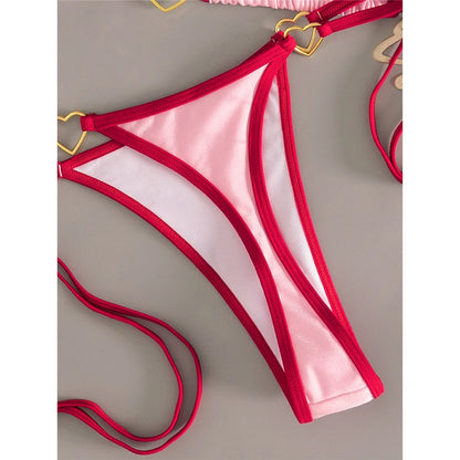 Halter Micro Thong Bikini Set Women Padded Two Piece Swimsuit Beachwear