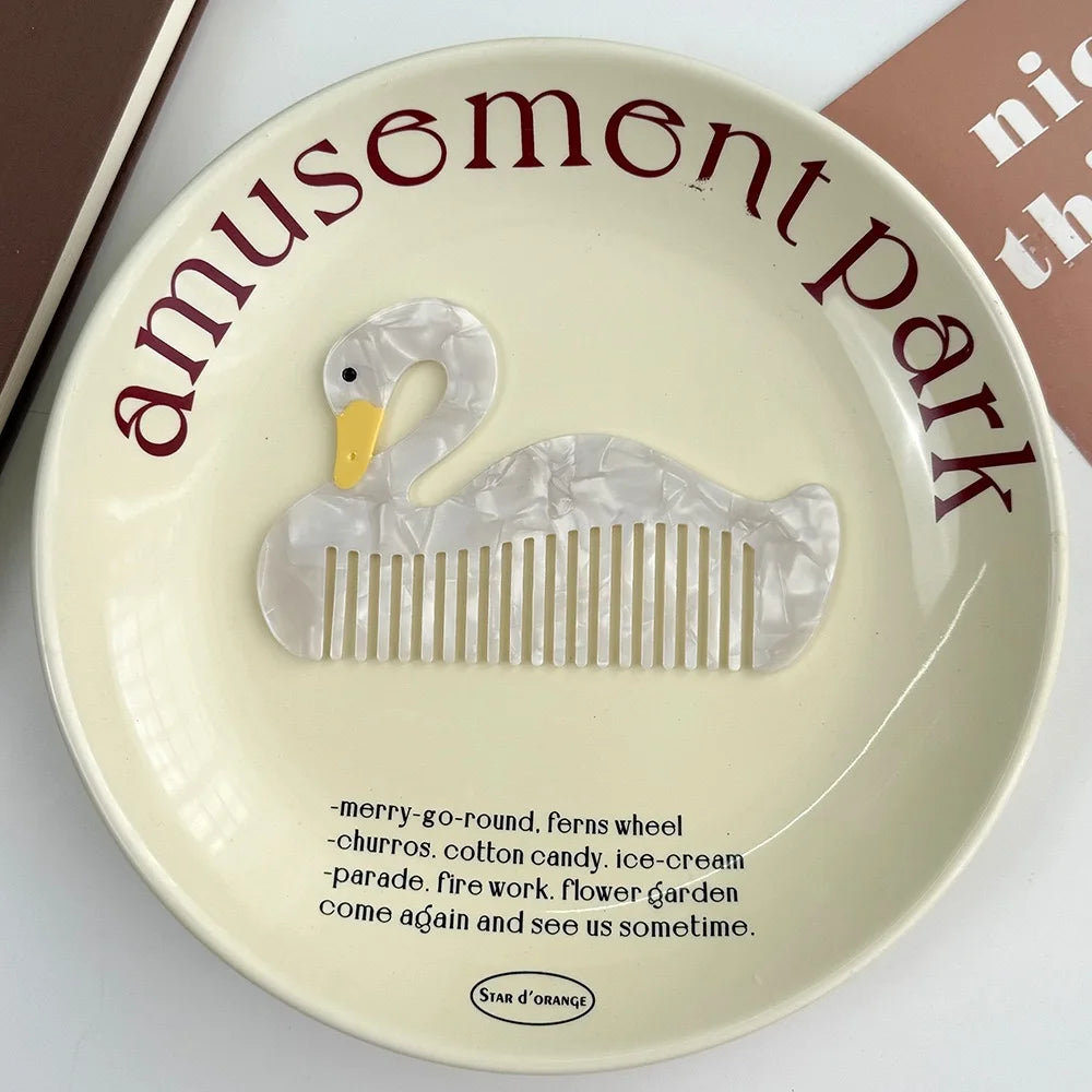 Cute Animal & Fruit Hair Comb Collection – Kawaii Acetate Detangling Comb for Women, Kids & Aesthetic Accessories