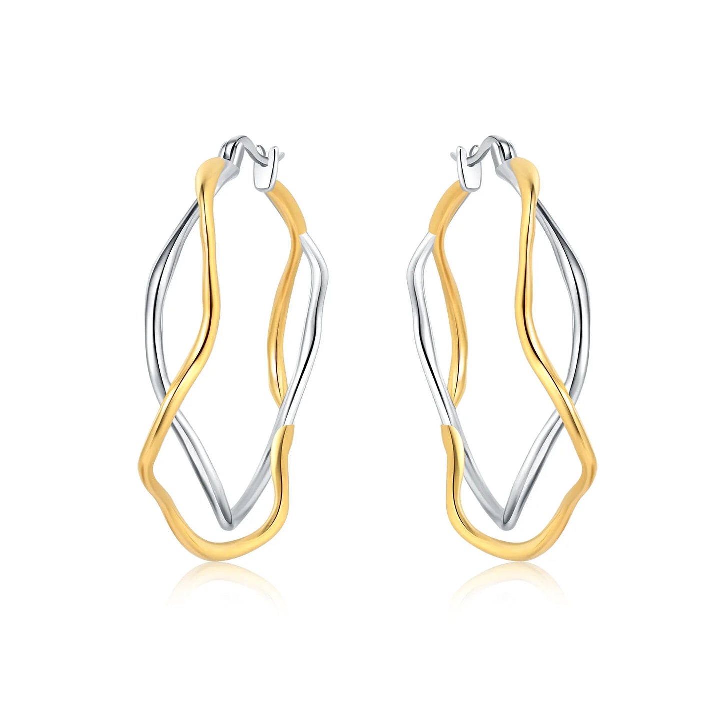 925 Sterling Silver Hoop Earrings – Minimalist Layered Huggie Earrings for Women
