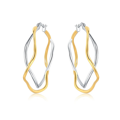 925 Sterling Silver Hoop Earrings – Minimalist Layered Huggie Earrings for Women