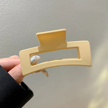Minimalist Matte Hair Claw Clip – Large Geometric Hair Clip for Women Korean Style Hair Accessories